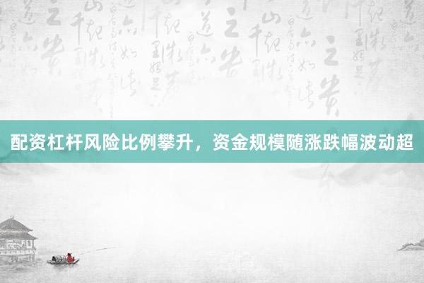 配资杠杆风险比例攀升，资金规模随涨跌幅波动超