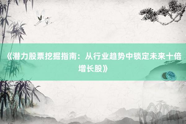 《潜力股票挖掘指南：从行业趋势中锁定未来十倍增长股》