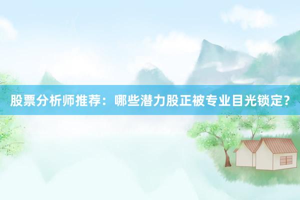 股票分析师推荐：哪些潜力股正被专业目光锁定？