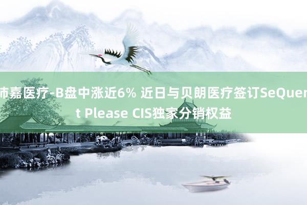 沛嘉医疗-B盘中涨近6% 近日与贝朗医疗签订SeQuent Please CIS独家分销权益