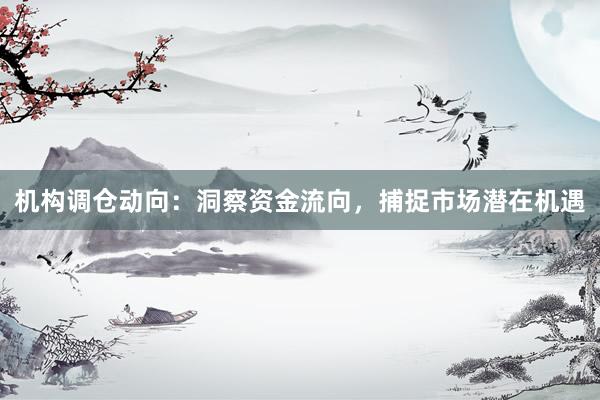 机构调仓动向：洞察资金流向，捕捉市场潜在机遇