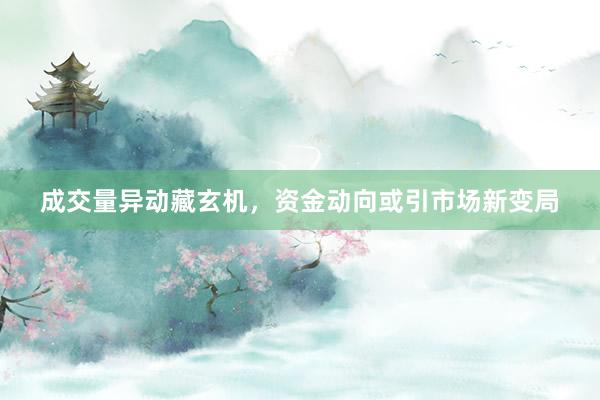 成交量异动藏玄机，资金动向或引市场新变局