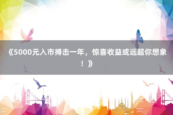 《5000元入市搏击一年，惊喜收益或远超你想象！》