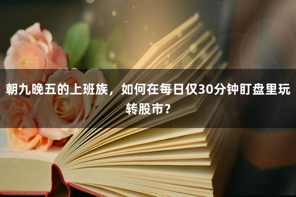 朝九晚五的上班族，如何在每日仅30分钟盯盘里玩转股市？